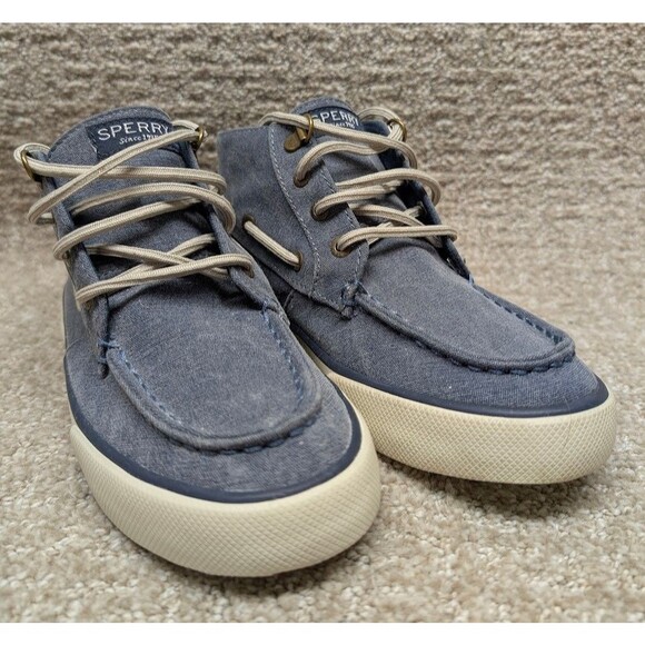 Sperry Pier Crest Ankle Deck Boots Women’s 6M Light Blue Memory Foam Waterproof - Picture 1 of 11